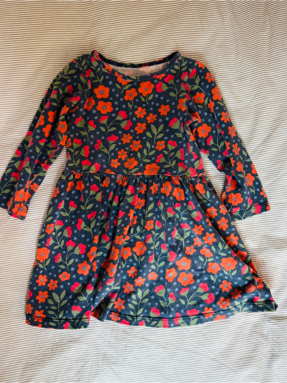 Winter Water Factory Girls' Navy Floral Long-Sleeve